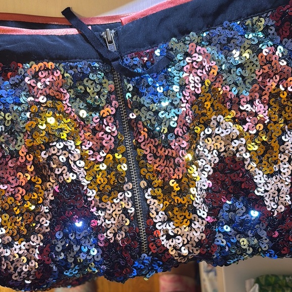 SOLD ❌Anthropologie Multicolor Sequin Mini Skirt - Picture 2 of 3
